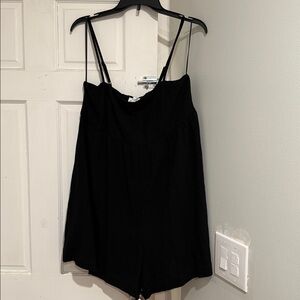 Petal and Pup Black Spaghetti Strap Romper